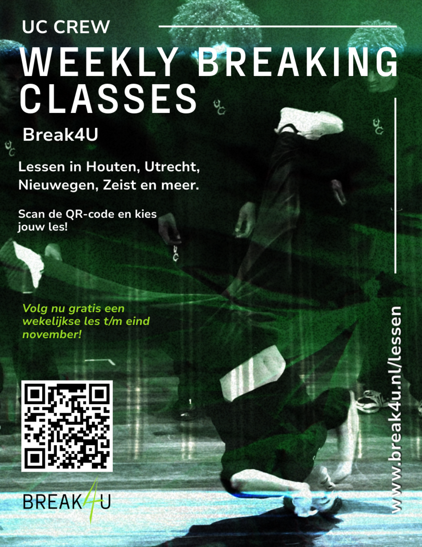 Gratis breakdance workshops in Utrecht